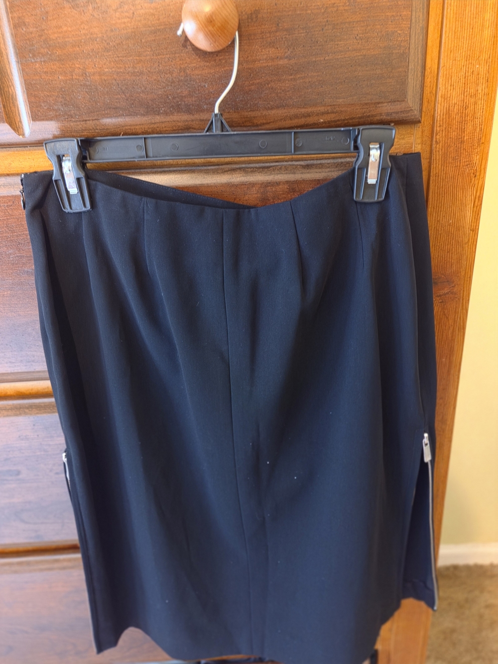 Michael Kors Black Pencil Skirt with Side Zips